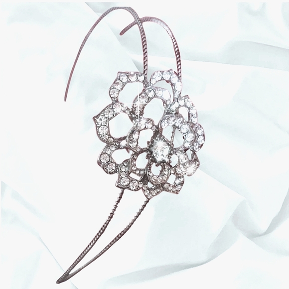 2 Sparkling Crystal Rhinestone Headbands - Picture 1 of 12
